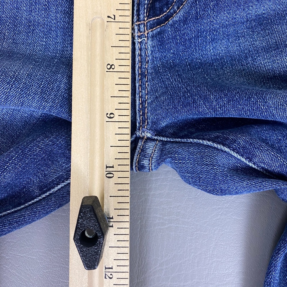 Mother The Insider Crop Step Chew Jeans Size 24 Blue Dancing On Coals Distressed - Picture 10 of 14